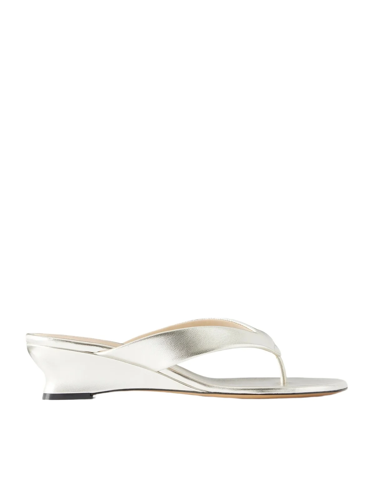 40 Metallic Leather Wedge Sandals 40 Metallic Leather Wedge Sandals