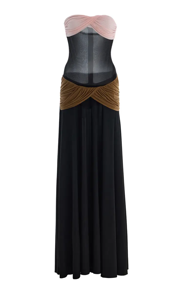 Burc Akyol Ruched Jersey Midi Dress | Image 1 Burc Akyol Ruched Jersey Midi Dress | Image 1