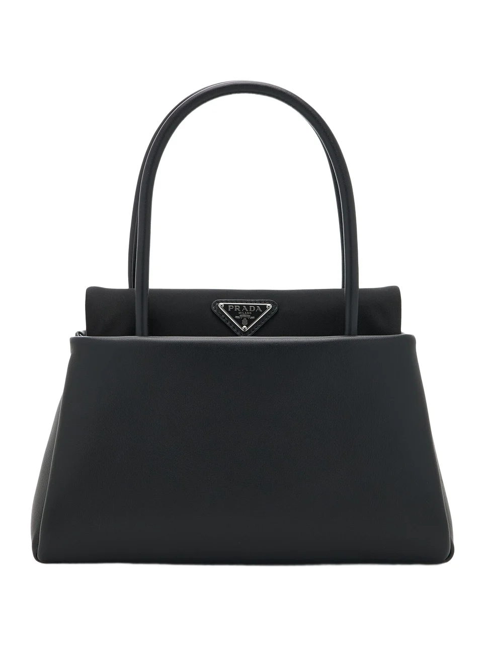 Prada Passage Nylon-Trimmed Leather Bag