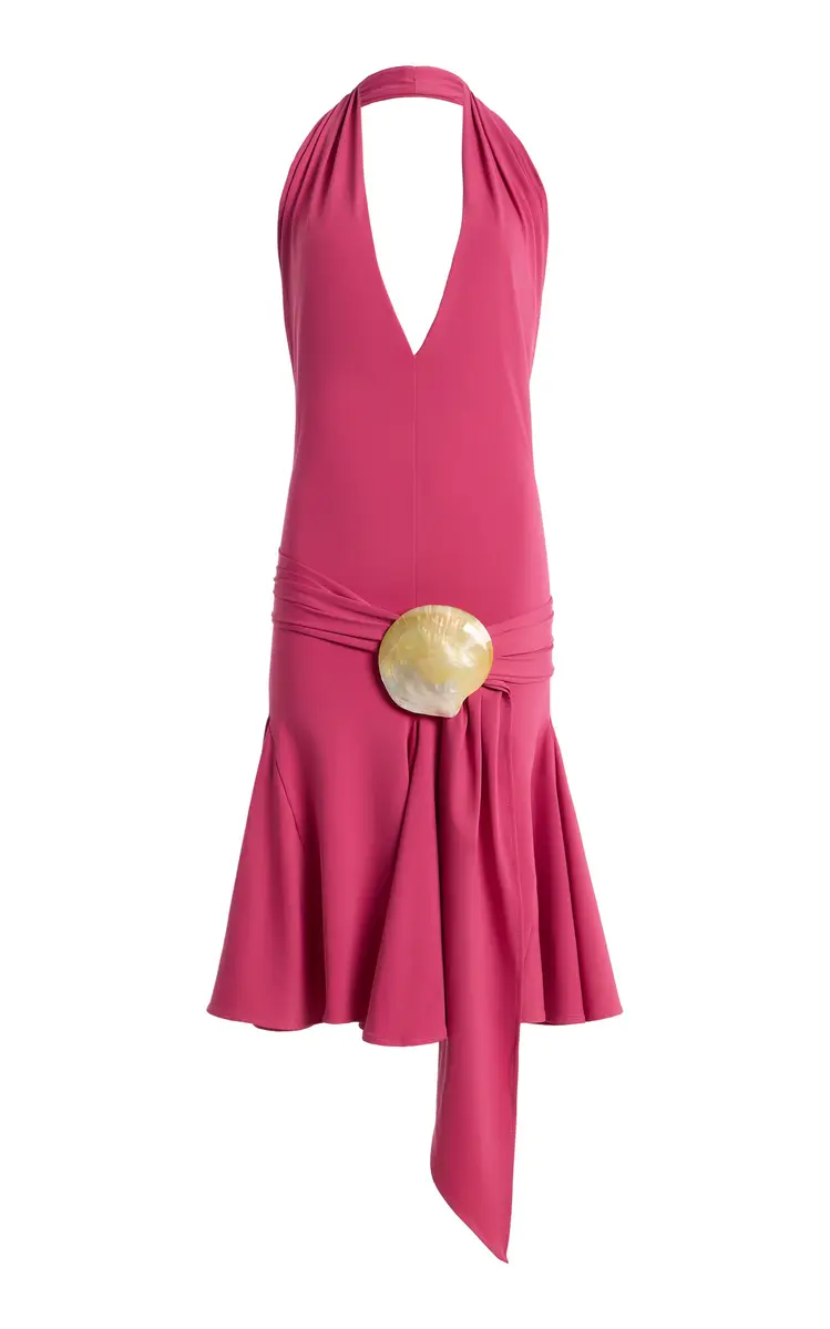 Conner Ives Exclusive Shell-Embellished Crepe Midi Halter Dress | Thumbnail 8 Conner Ives Exclusive Shell-Embellished Crepe Midi Halter Dress | Thumbnail 8