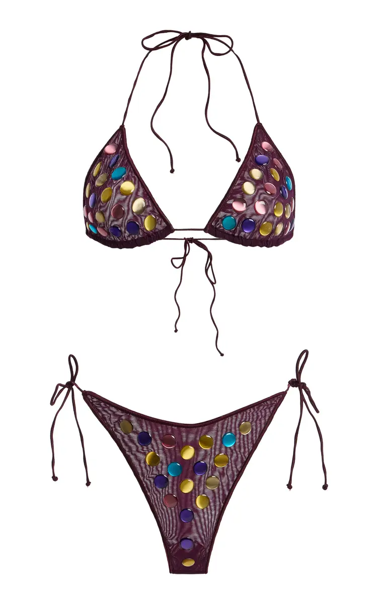 Oséree Bubble Embellished Knit Bikini Set | Thumbnail 4 Oséree Bubble Embellished Knit Bikini Set | Thumbnail 4