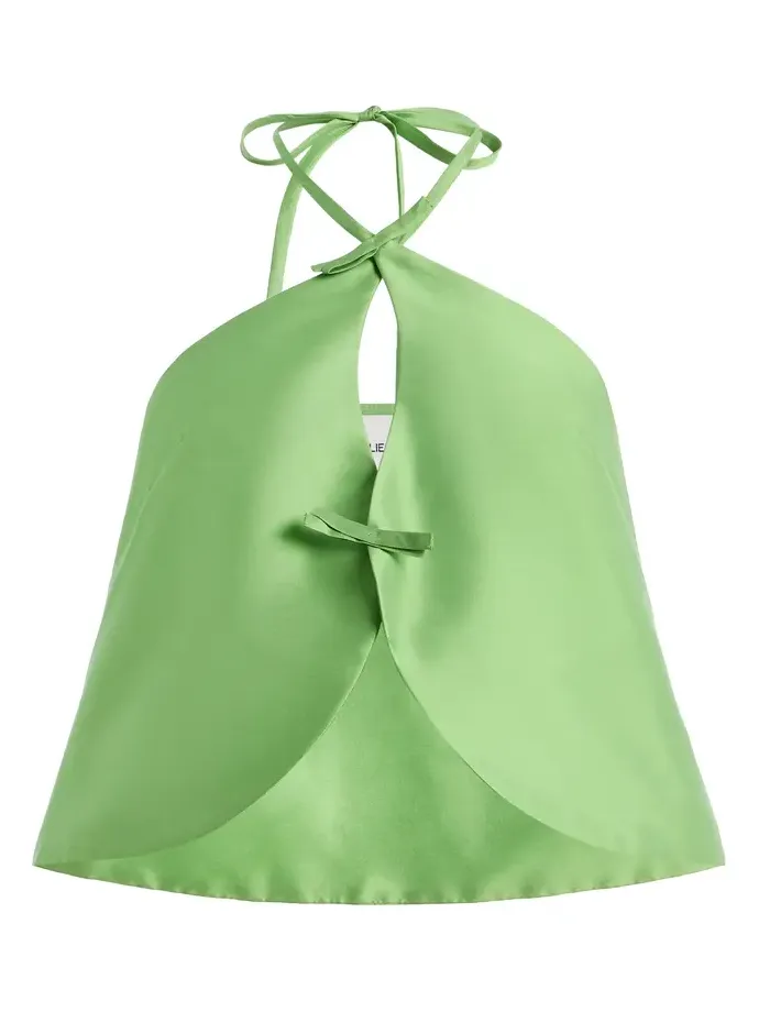 Exclusive Celeste Taffeta Halter Top