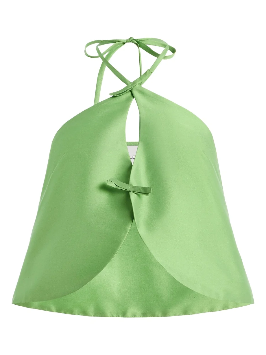 Marlies Grace Exclusive Celeste Taffeta Halter Top