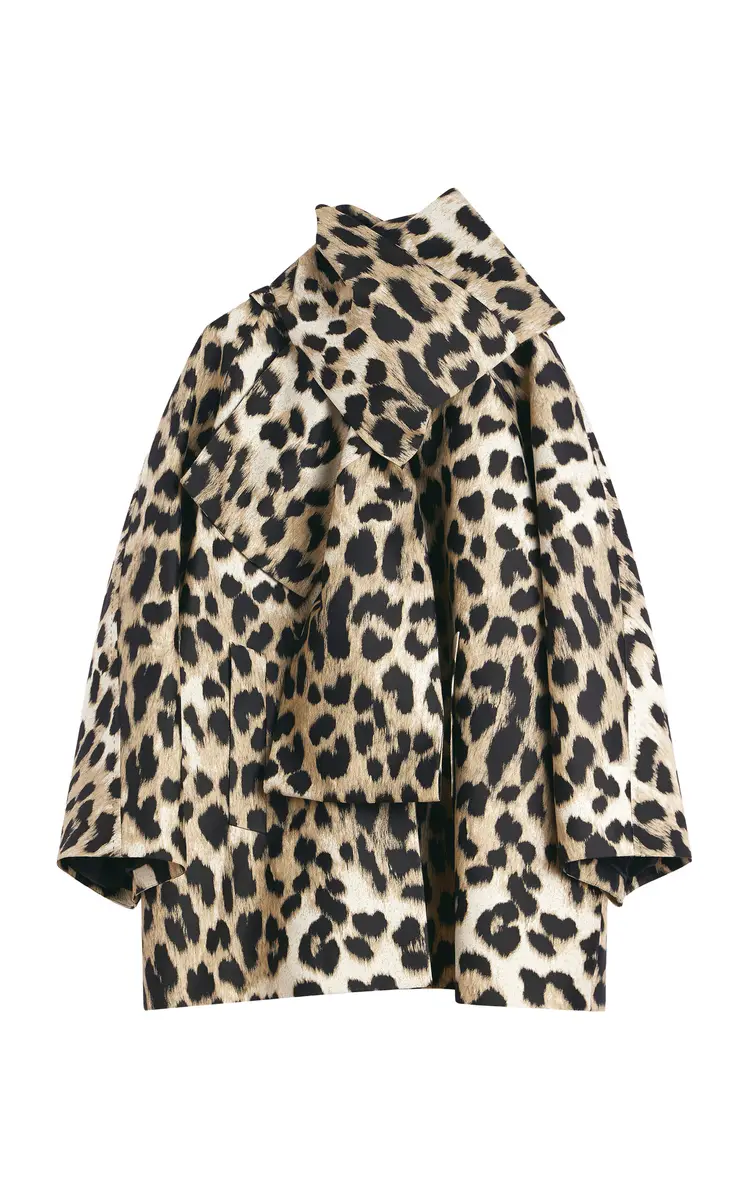 Givenchy Bow-Scarf Leopard Short Coat | Thumbnail 4 Givenchy Bow-Scarf Leopard Short Coat | Thumbnail 4
