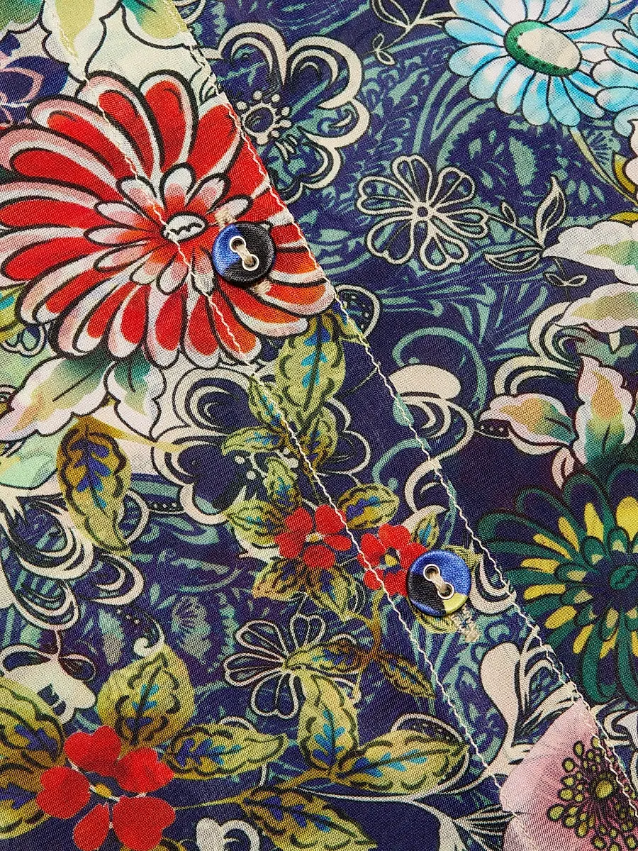 Johnny Was Women's Filaree Silk Button-Front Blouse | Thumbnail 7