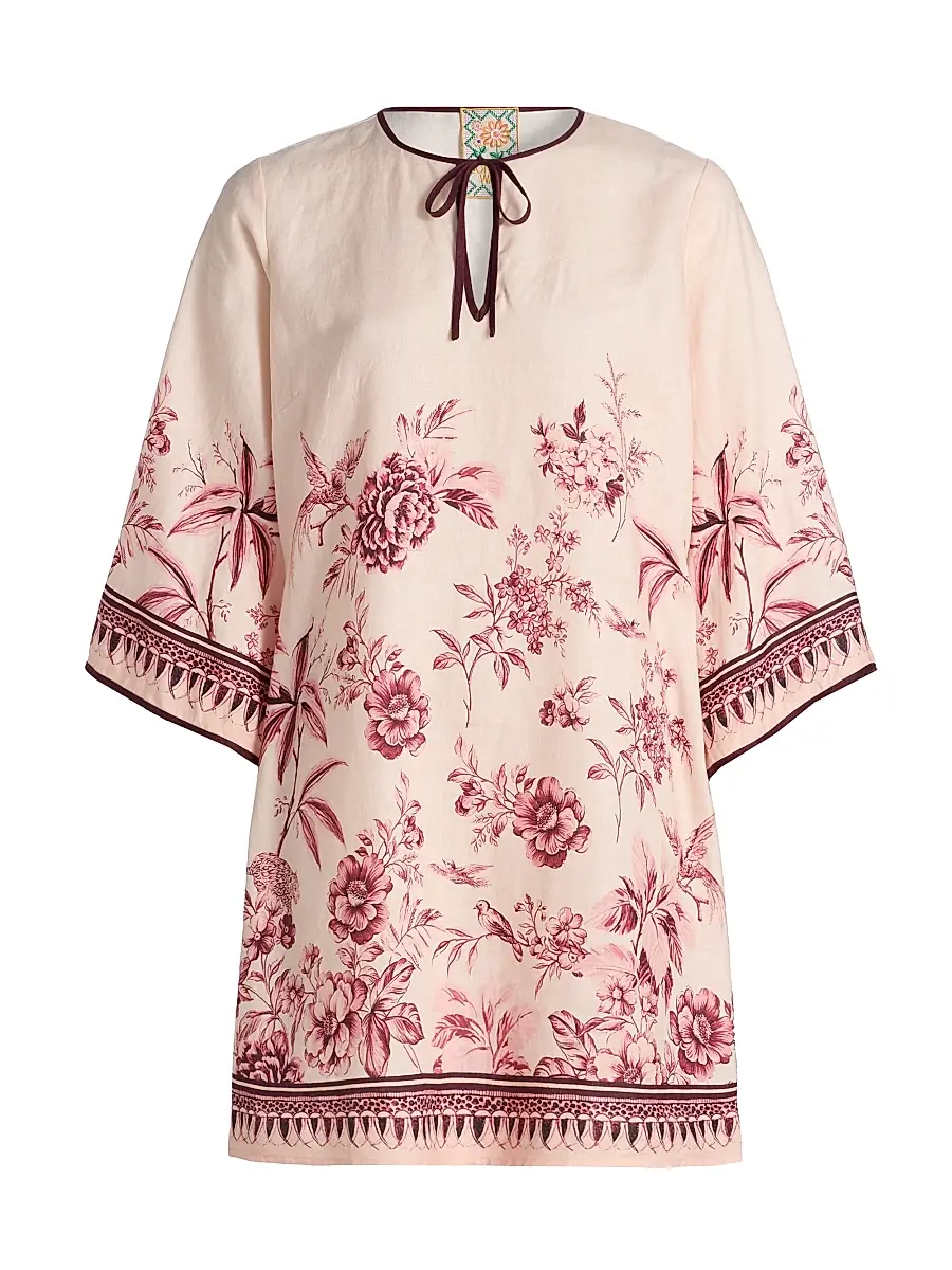 Johnny Was Women's Floral Linen Minidress - Yvessa | Image 1 Johnny Was Women's Floral Linen Minidress - Yvessa | Image 1