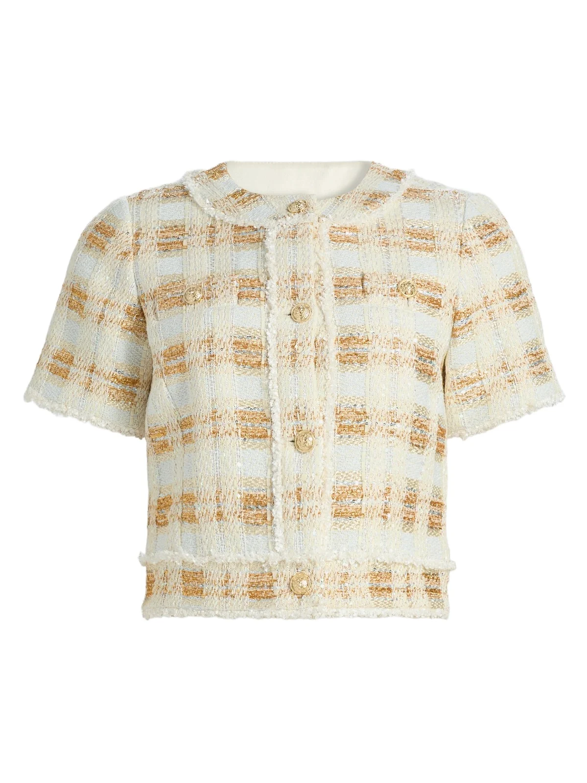Ramy Brook Women's Wesley Tweed Short-Sleeve Jacket