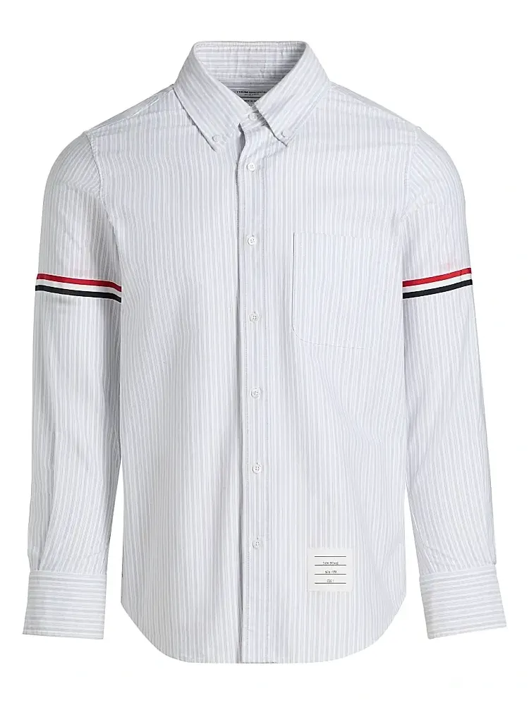 Men's Striped Cotton Poplin Shirt Men's Striped Cotton Poplin Shirt