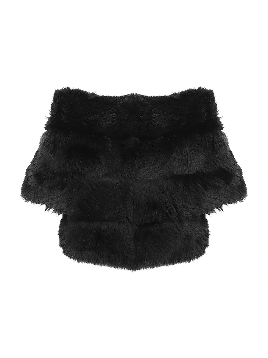 Gorski Women's Merinillo Shearling Lamb Capelet - Black - Size XL | Image 1 Gorski Women's Merinillo Shearling Lamb Capelet - Black - Size XL | Image 1