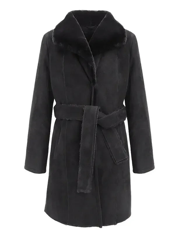 Women's Merino Shearling Lamb Stroller Coat Women's Merino Shearling Lamb Stroller Coat