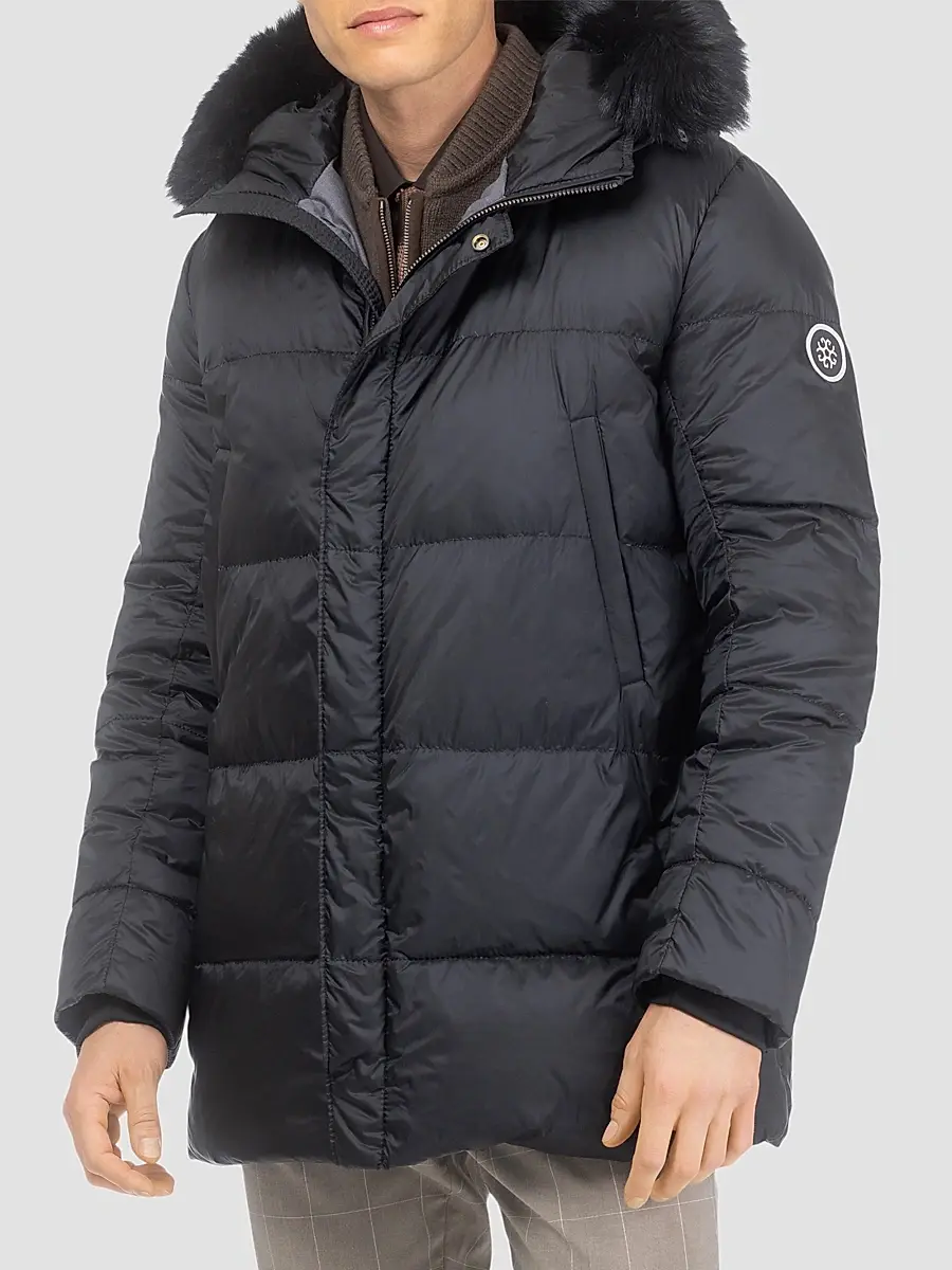 Gorski Men's Apres-Ski Parka with Detachable Toscana Lamb Hood Trim | Thumbnail 3 Gorski Men's Apres-Ski Parka with Detachable Toscana Lamb Hood Trim | Thumbnail 3