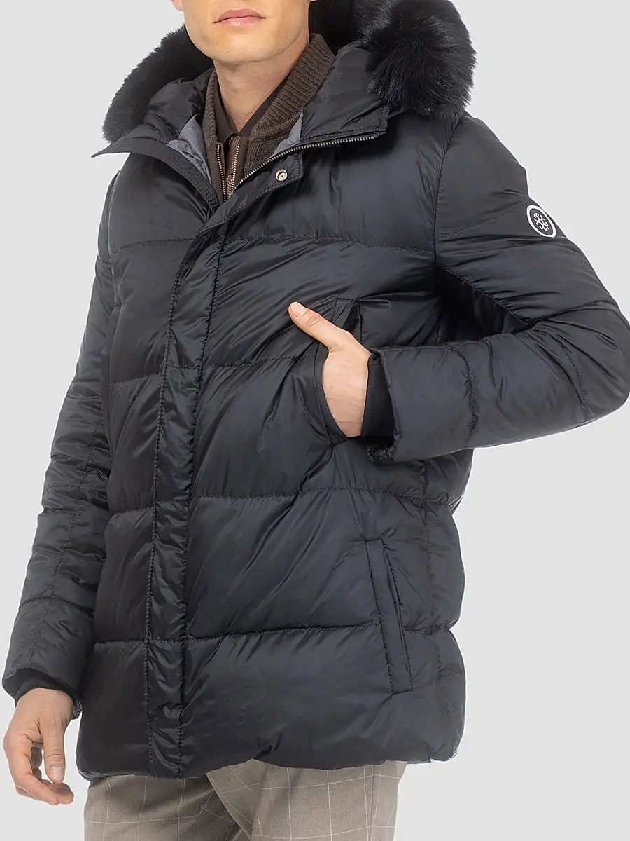 Gorski Men's Apres-Ski Parka with Detachable Toscana Lamb Hood Trim | Thumbnail 4 Gorski Men's Apres-Ski Parka with Detachable Toscana Lamb Hood Trim | Thumbnail 4