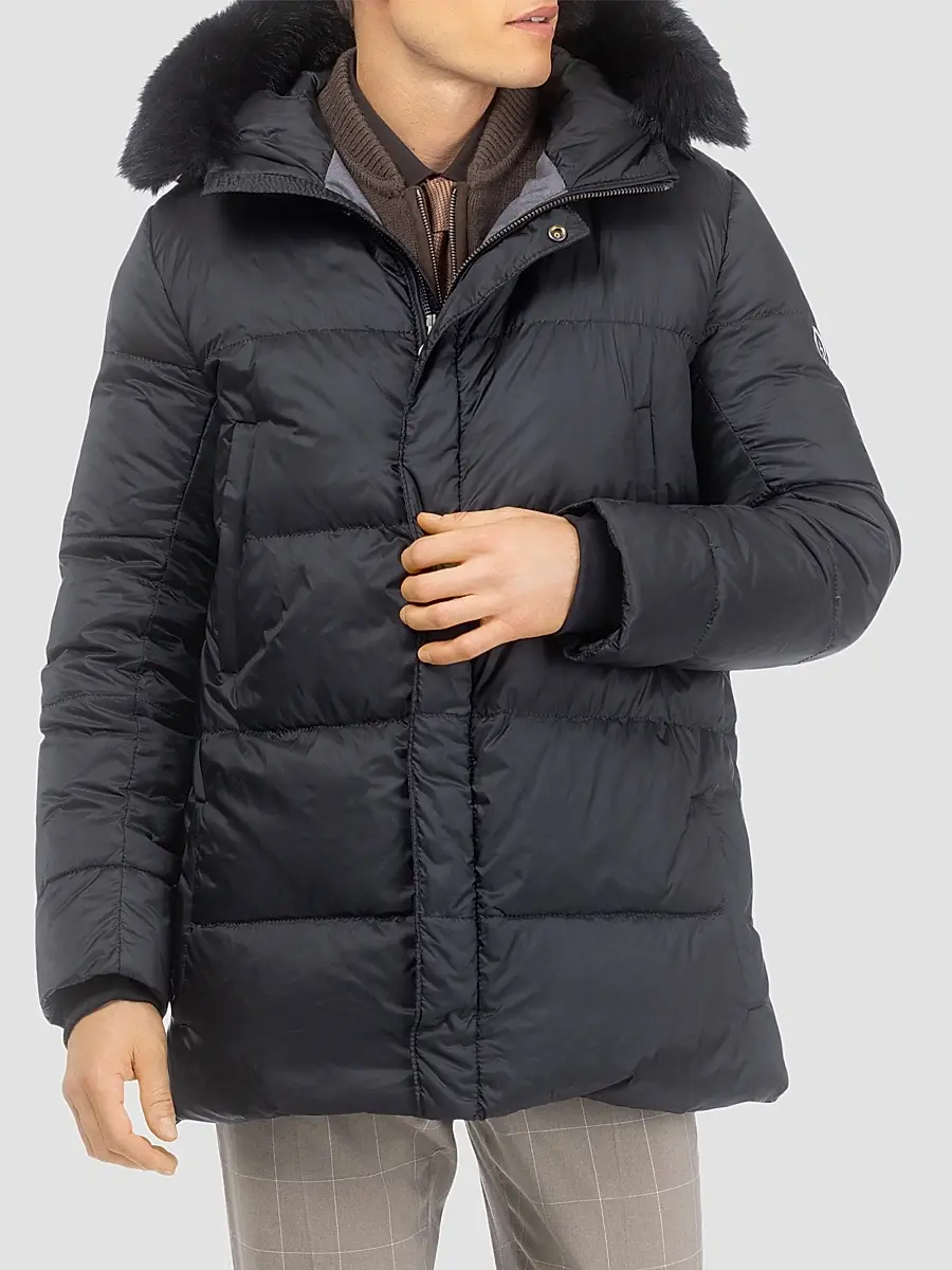Gorski Men's Apres-Ski Parka with Detachable Toscana Lamb Hood Trim | Thumbnail 6 Gorski Men's Apres-Ski Parka with Detachable Toscana Lamb Hood Trim | Thumbnail 6