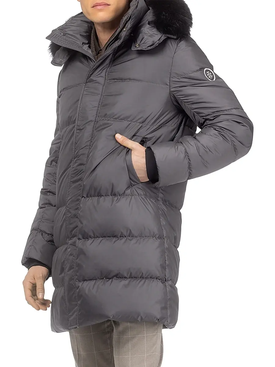 Gorski Men's Apres-Ski Parka with Detachable Toscana Lamb Hood Trim | Thumbnail 4 Gorski Men's Apres-Ski Parka with Detachable Toscana Lamb Hood Trim | Thumbnail 4