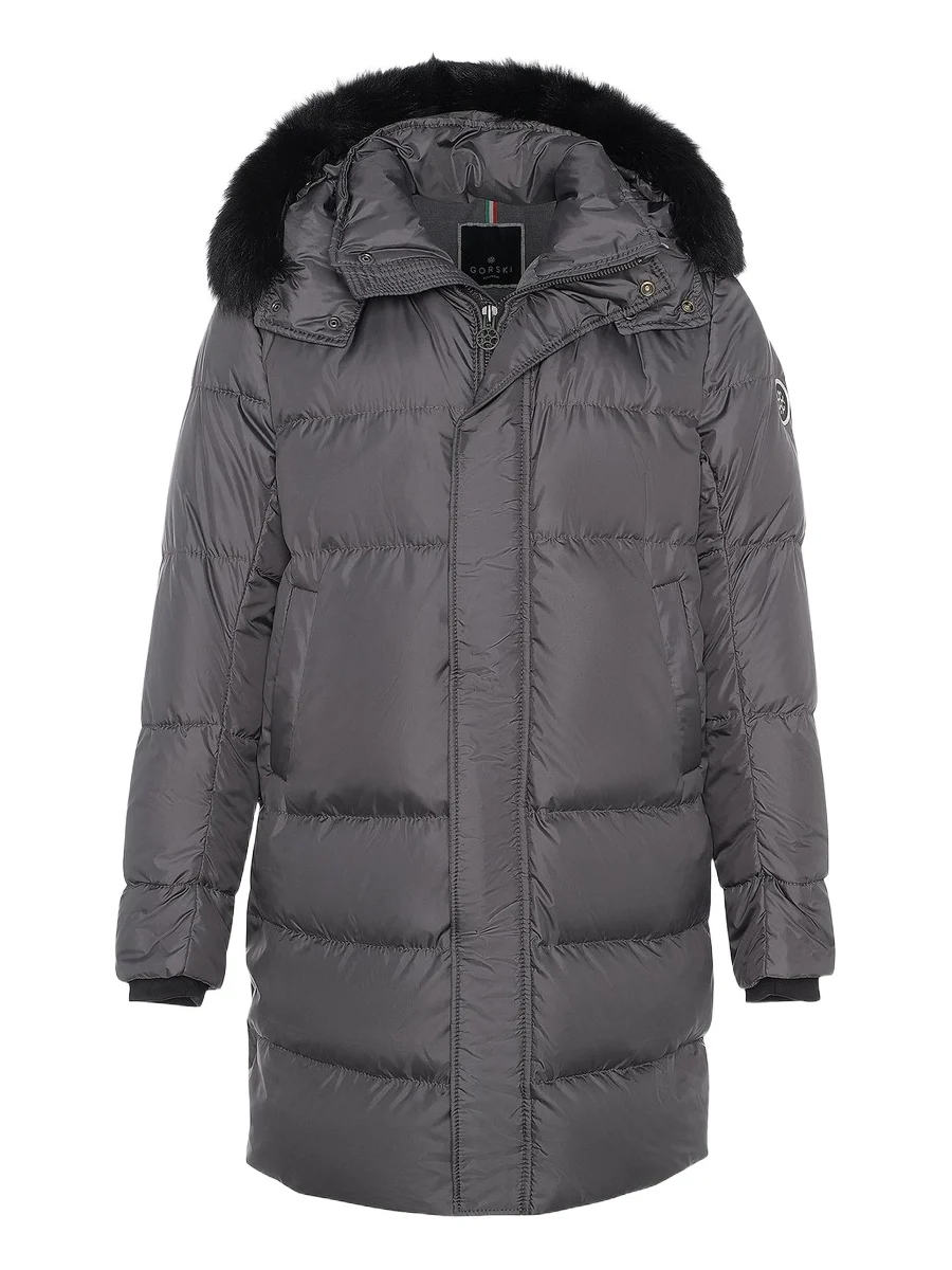 Gorski Men's Apres-Ski Parka with Detachable Toscana Lamb Hood Trim
