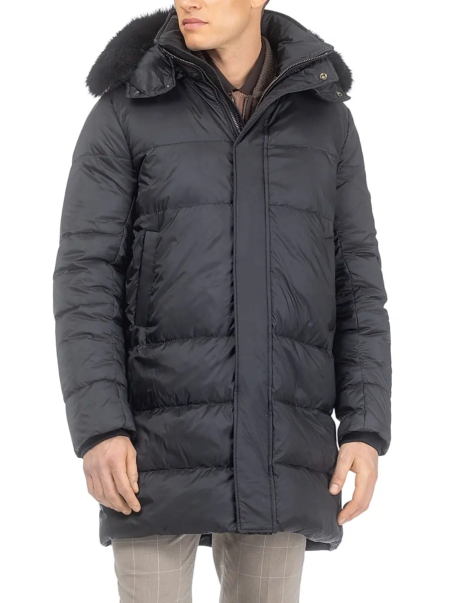 Gorski Men's Apres-Ski Parka with Detachable Toscana Lamb Hood Trim | Thumbnail 3 Gorski Men's Apres-Ski Parka with Detachable Toscana Lamb Hood Trim | Thumbnail 3