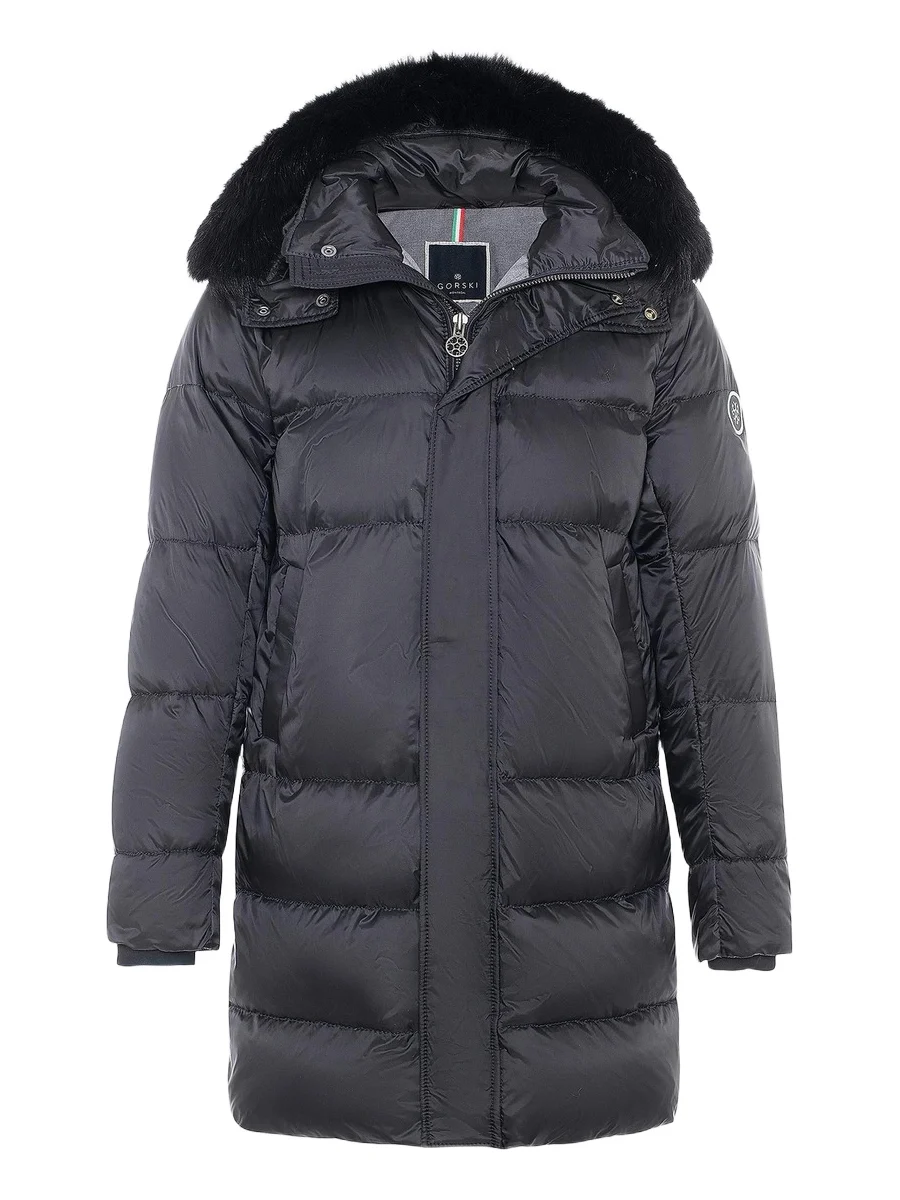 Gorski Men's Apres-Ski Parka with Detachable Toscana Lamb Hood Trim