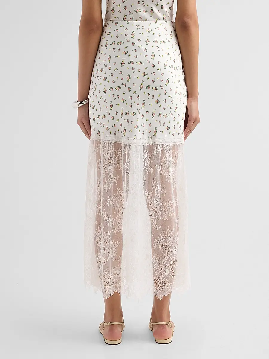Cami NYC Women's Flo Lace-Trim Midi-Skirt | Thumbnail 3