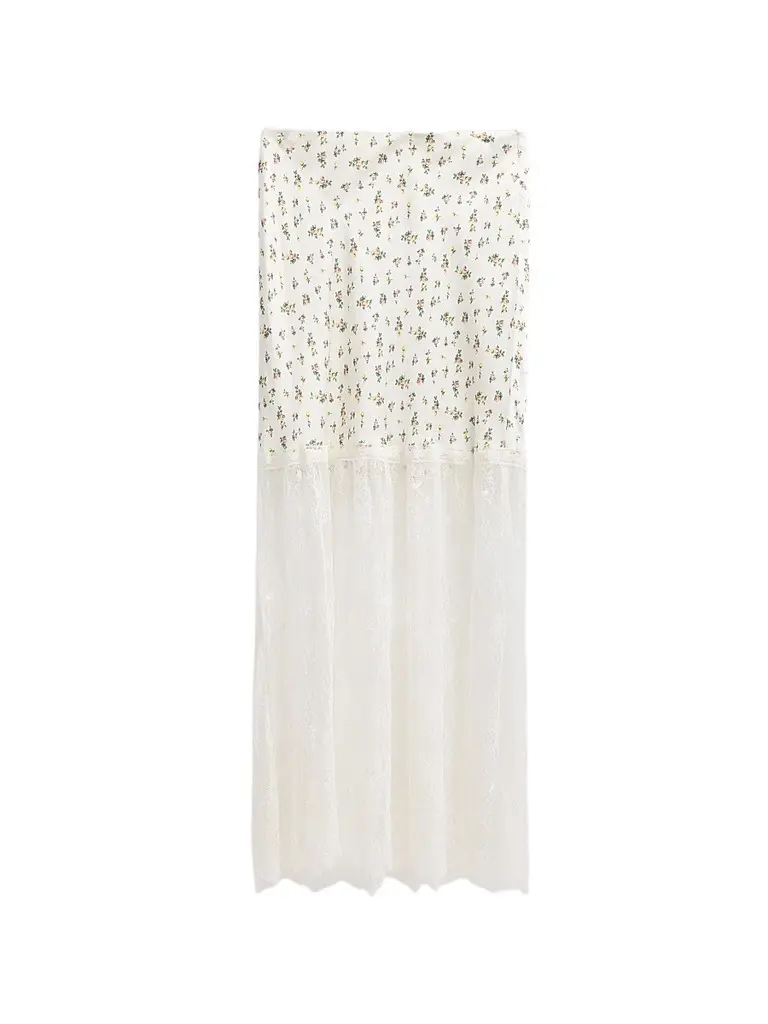 Cami NYC Women's Flo Lace-Trim Midi-Skirt - Fleurette Ditsy | Image 1 Cami NYC Women's Flo Lace-Trim Midi-Skirt - Fleurette Ditsy | Image 1
