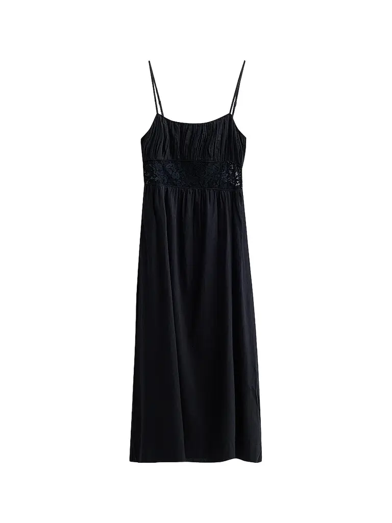 Cami NYC Women's Octavia Cotton Midi Dress - Black | Image 1 Cami NYC Women's Octavia Cotton Midi Dress - Black | Image 1