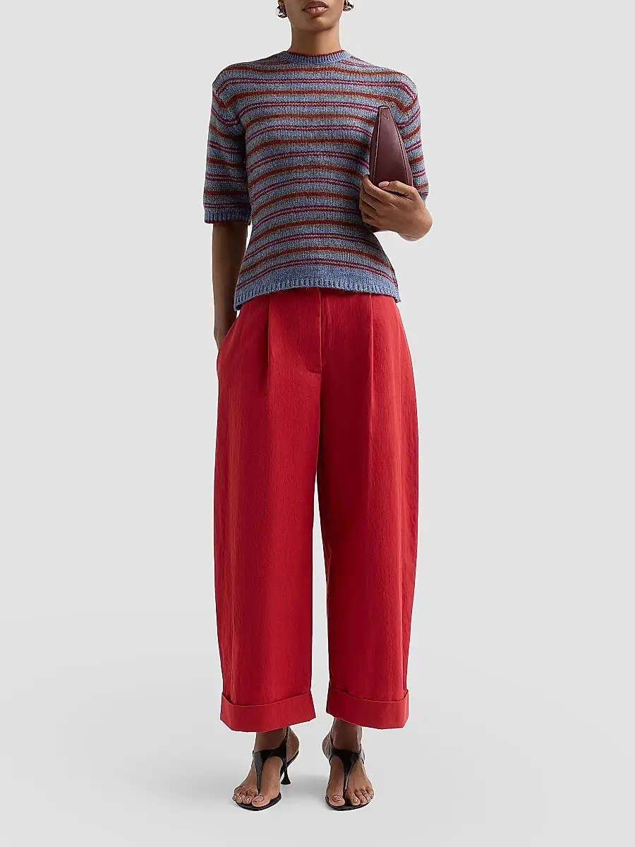 Proenza Schouler White Label Women's Dana Striped Wool-Blend Sweater | Thumbnail 2 Proenza Schouler White Label Women's Dana Striped Wool-Blend Sweater | Thumbnail 2