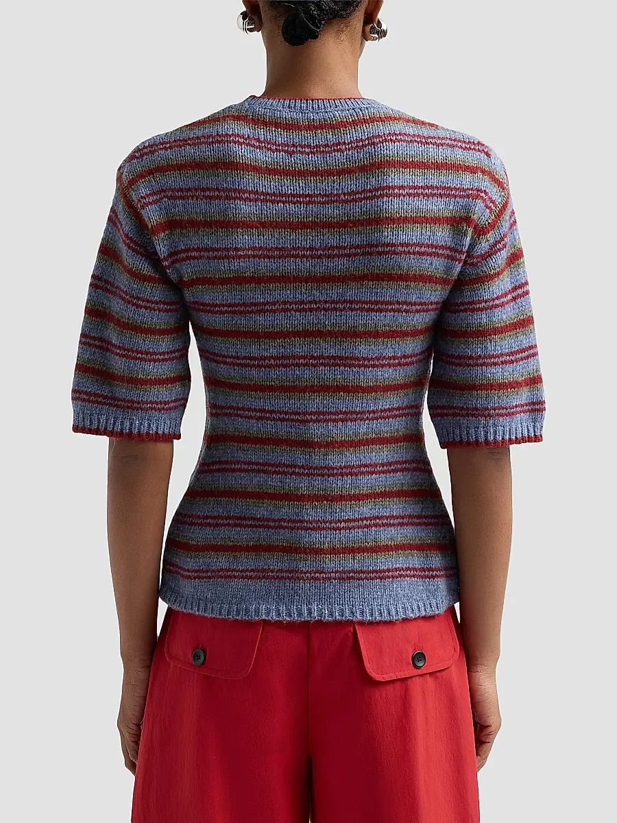Proenza Schouler White Label Women's Dana Striped Wool-Blend Sweater | Thumbnail 3 Proenza Schouler White Label Women's Dana Striped Wool-Blend Sweater | Thumbnail 3