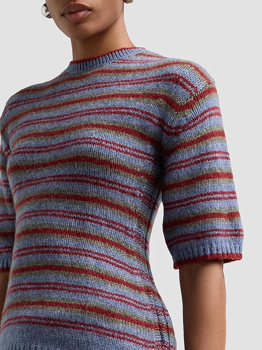 Proenza Schouler White Label Women's Dana Striped Wool-Blend Sweater | Thumbnail 5 Proenza Schouler White Label Women's Dana Striped Wool-Blend Sweater | Thumbnail 5