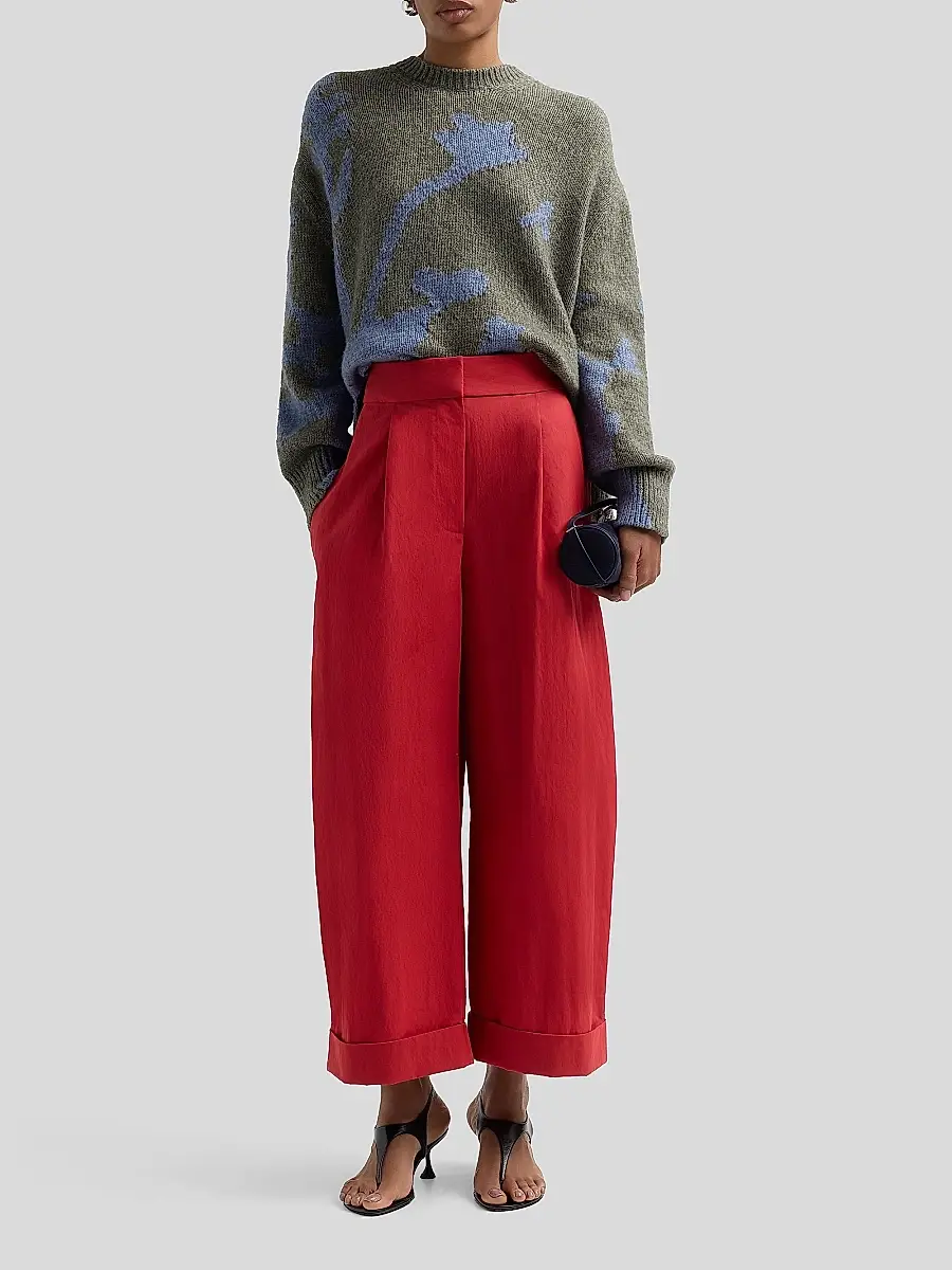 Proenza Schouler White Label Women's Cathy Abstract Rib-Knit Sweater | Thumbnail 2 Proenza Schouler White Label Women's Cathy Abstract Rib-Knit Sweater | Thumbnail 2