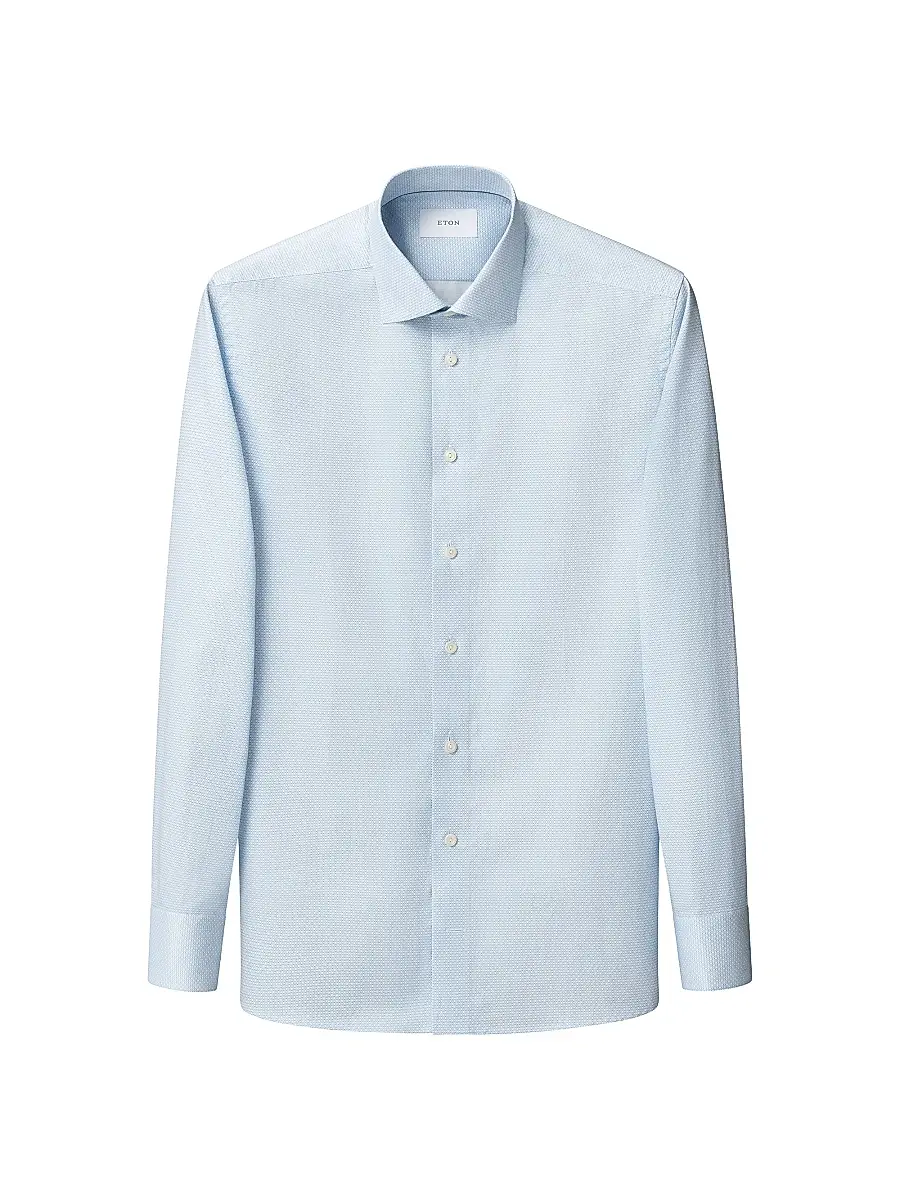 Eton Men's Contemporary Fit Geometric Twill Shirt | Thumbnail 2