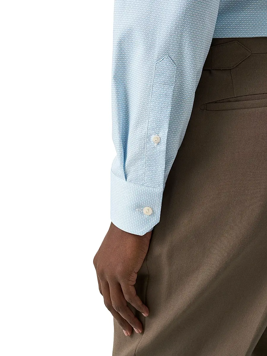 Eton Men's Contemporary Fit Geometric Twill Shirt | Thumbnail 6