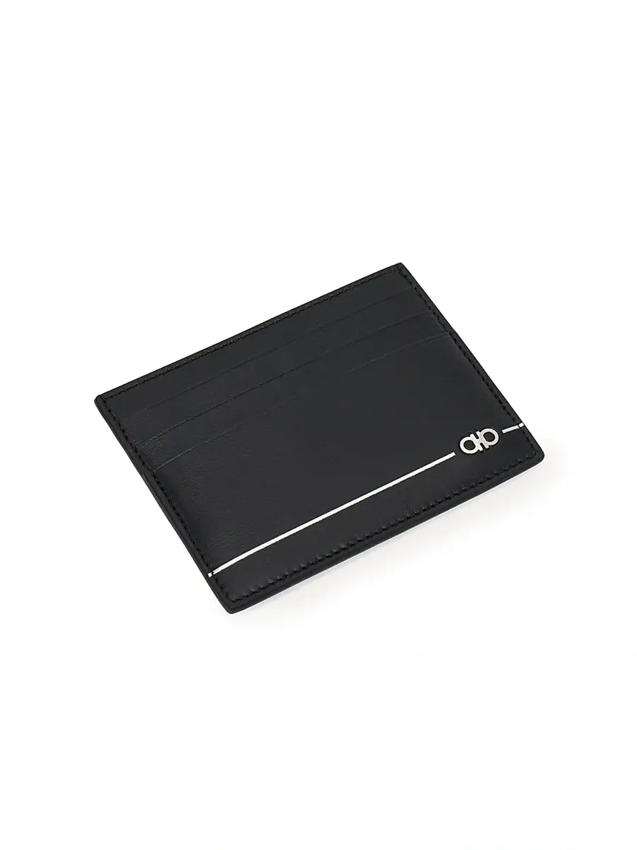 Ferragamo Men's Gancini Leather Card Holder | Thumbnail 2 Ferragamo Men's Gancini Leather Card Holder | Thumbnail 2