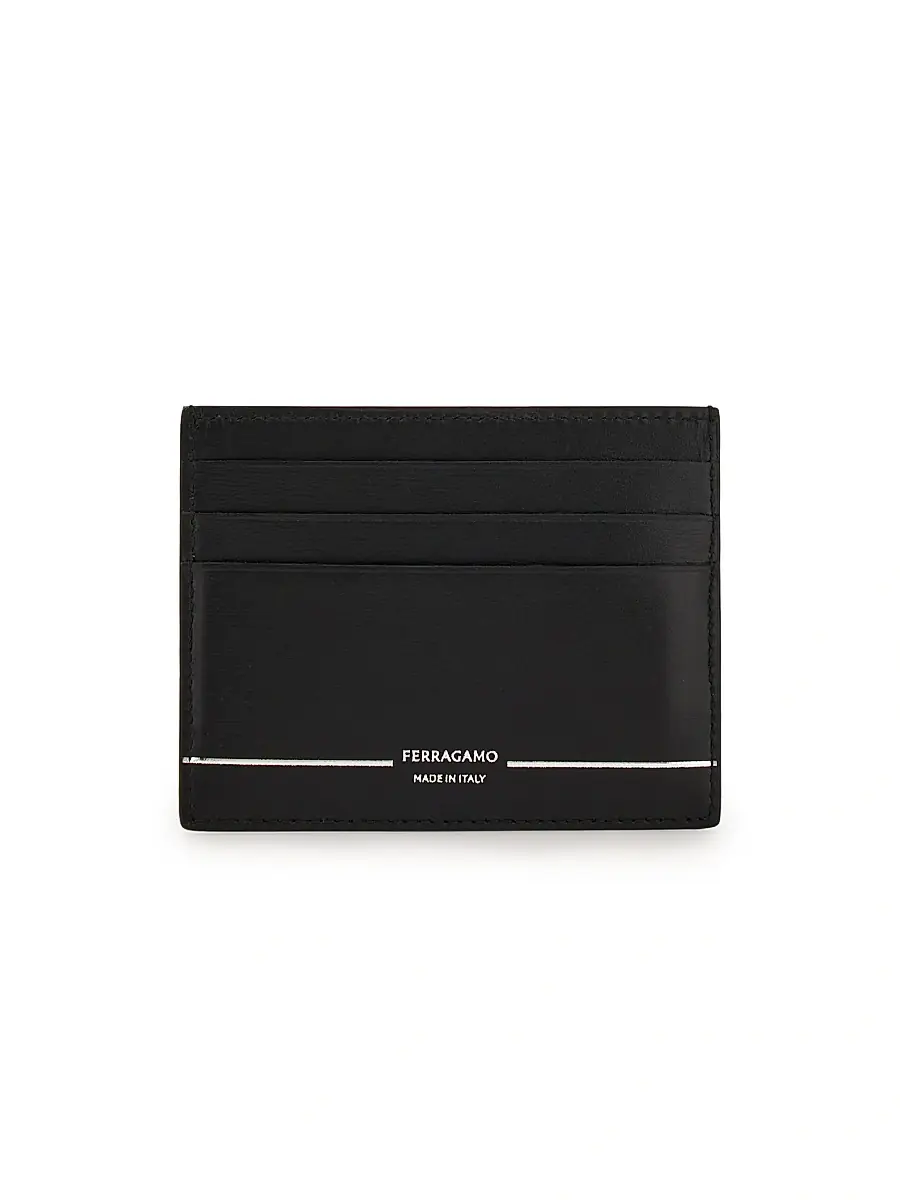Ferragamo Men's Gancini Leather Card Holder | Thumbnail 3 Ferragamo Men's Gancini Leather Card Holder | Thumbnail 3