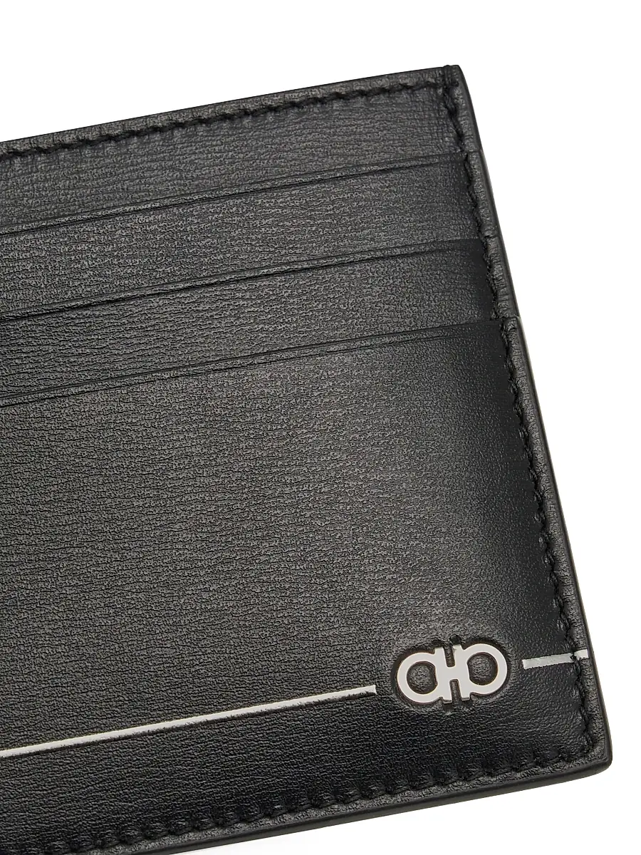 Ferragamo Men's Gancini Leather Card Holder | Thumbnail 4 Ferragamo Men's Gancini Leather Card Holder | Thumbnail 4
