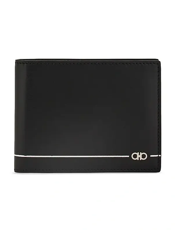 Ferragamo Men's Micro Gancini Leather Wallet