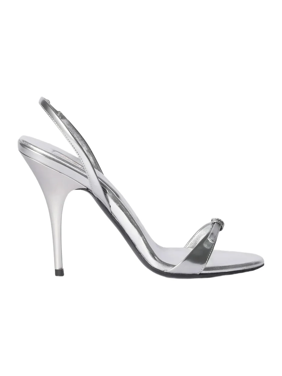 Miu Miu Women's Metallic Leather Sandals