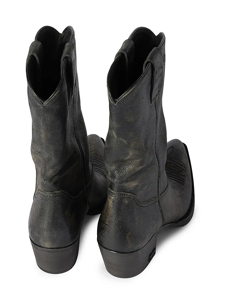 Miu Miu Women's Leather Boots | Thumbnail 2 Miu Miu Women's Leather Boots | Thumbnail 2