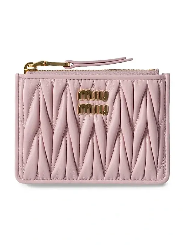 Women's Matelassé Nappa Leather Card Holder