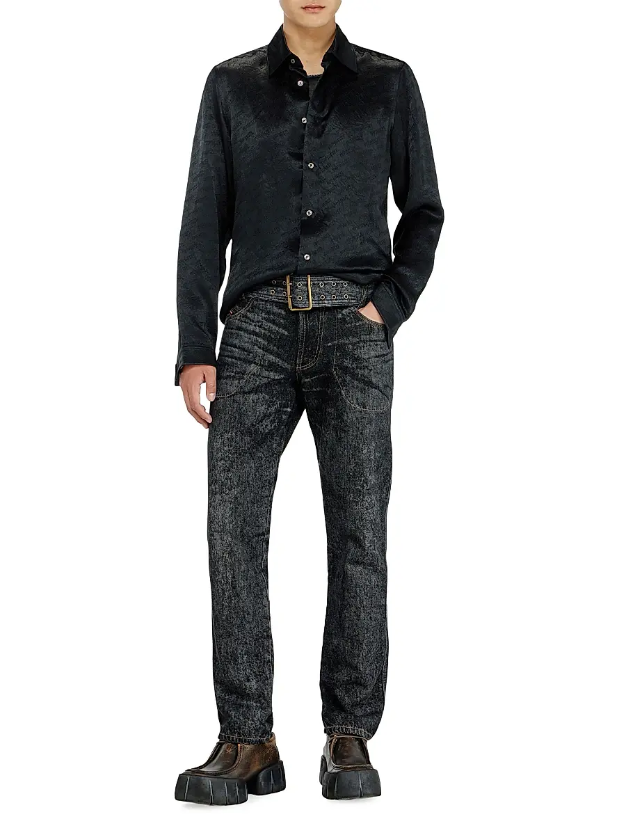 Diesel Men's Kinny Satin Shirt | Thumbnail 2 Diesel Men's Kinny Satin Shirt | Thumbnail 2