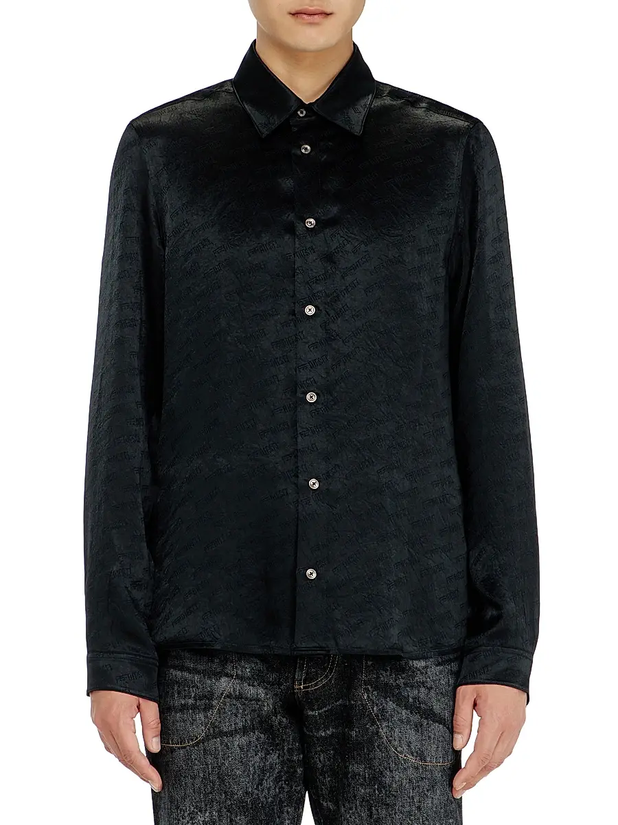 Diesel Men's Kinny Satin Shirt | Thumbnail 3 Diesel Men's Kinny Satin Shirt | Thumbnail 3