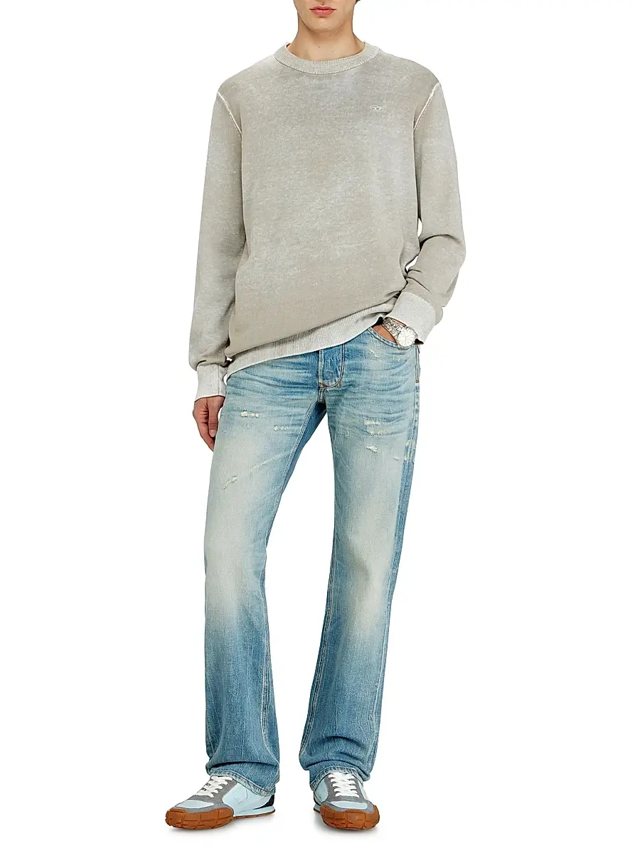 Diesel Men's Laurent Faded Cotton Sweater | Thumbnail 2 Diesel Men's Laurent Faded Cotton Sweater | Thumbnail 2