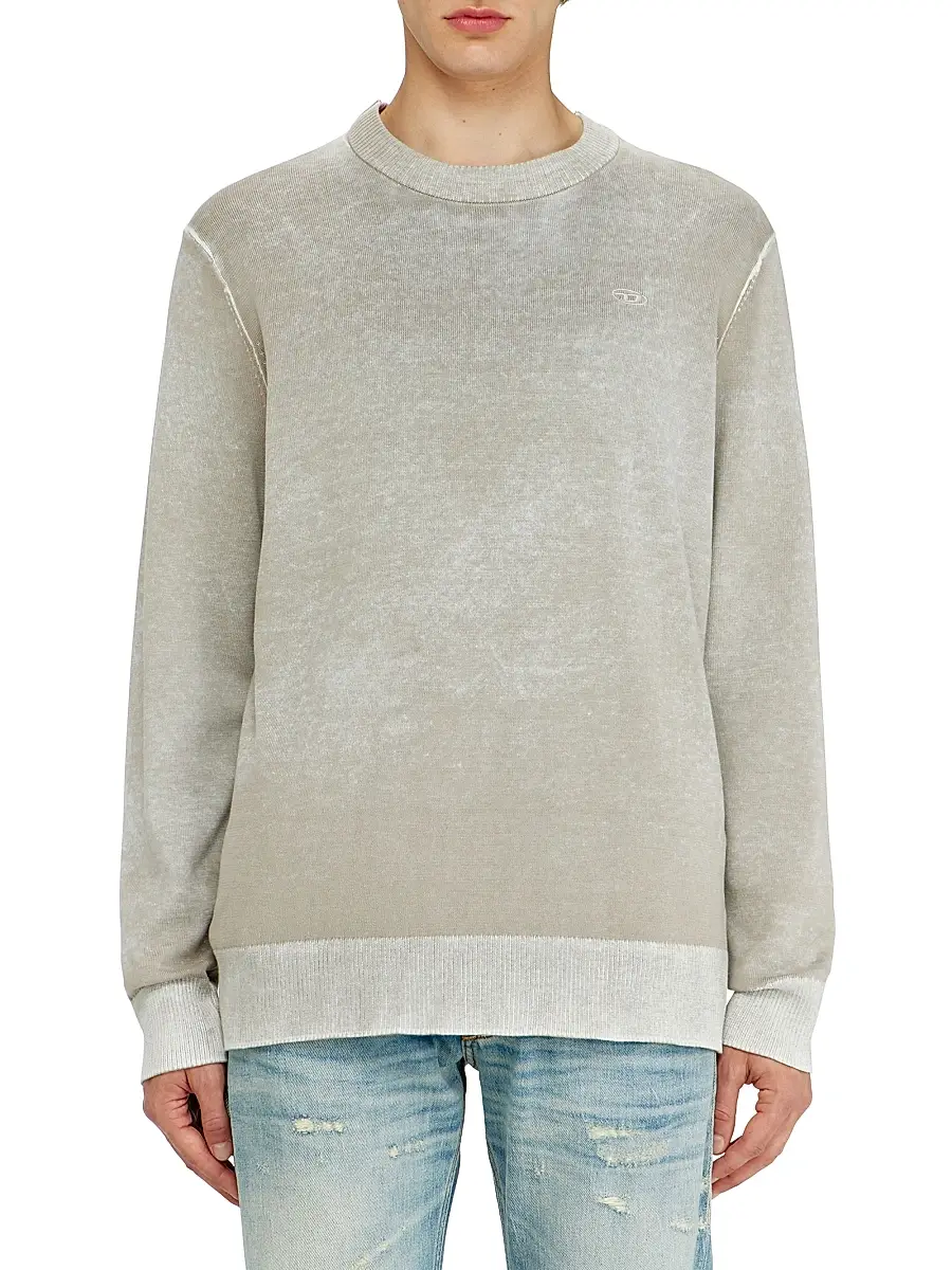 Diesel Men's Laurent Faded Cotton Sweater | Thumbnail 3 Diesel Men's Laurent Faded Cotton Sweater | Thumbnail 3