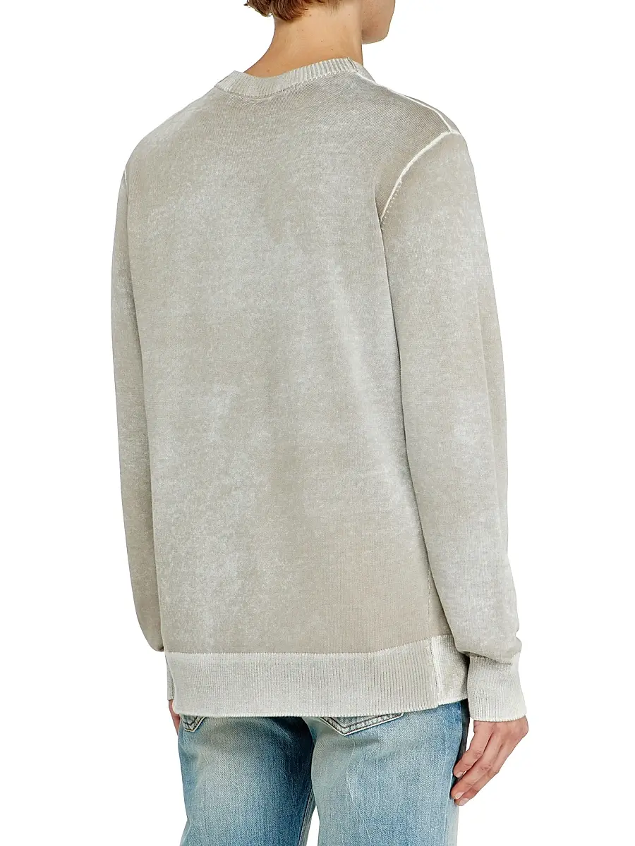 Diesel Men's Laurent Faded Cotton Sweater | Thumbnail 4 Diesel Men's Laurent Faded Cotton Sweater | Thumbnail 4