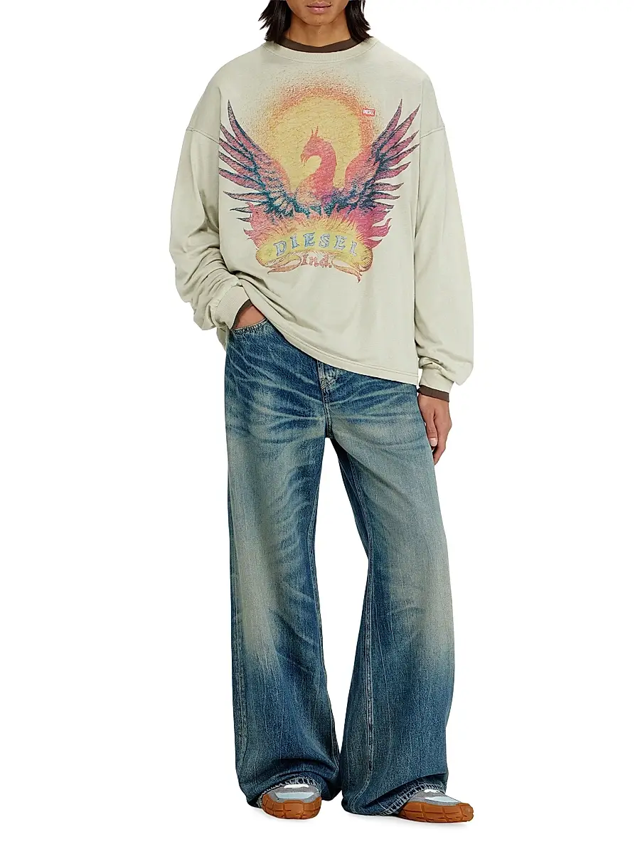 Diesel Men's Phoenix Graphic Cotton Shirt | Thumbnail 2