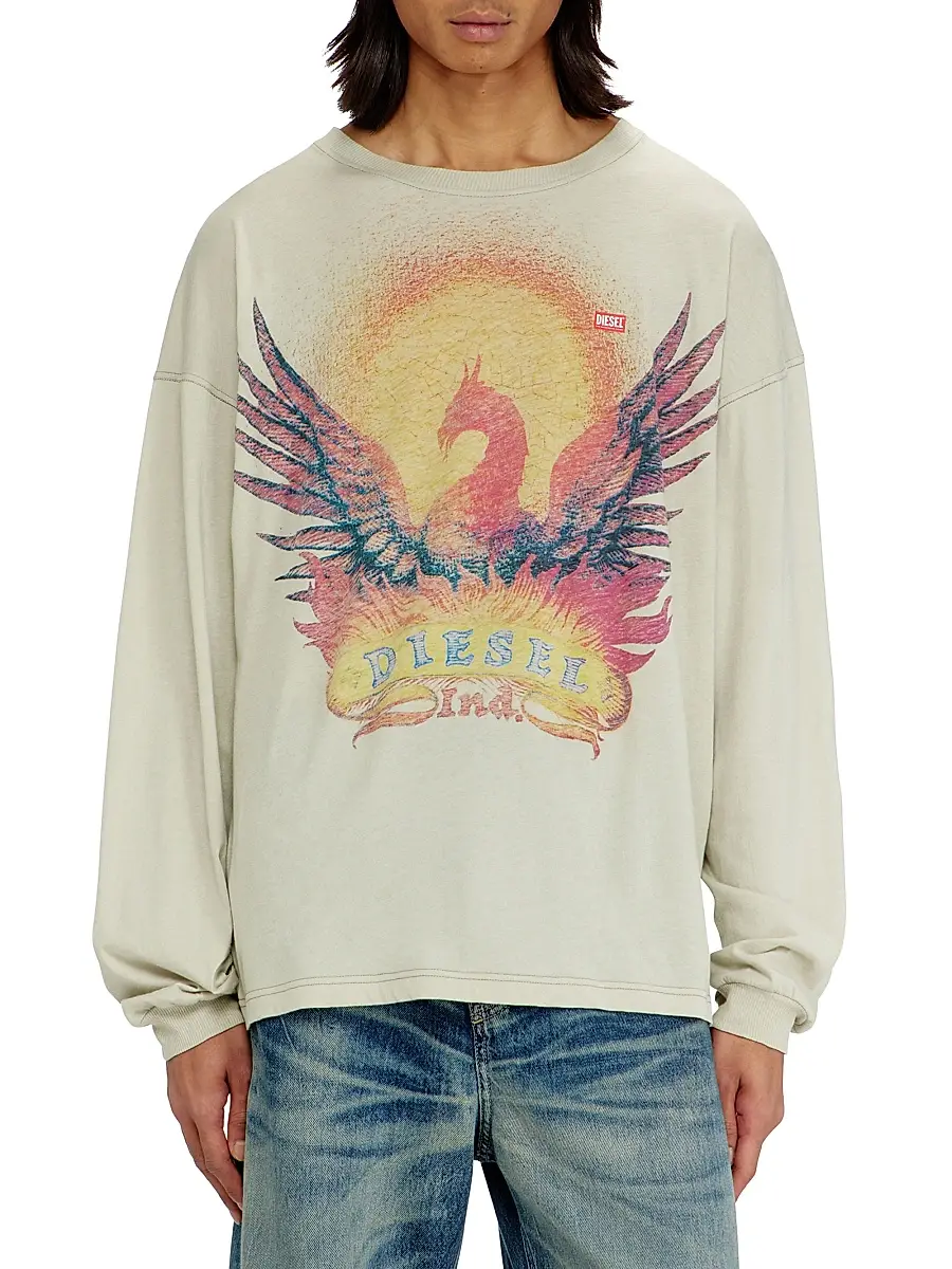 Diesel Men's Phoenix Graphic Cotton Shirt | Thumbnail 3