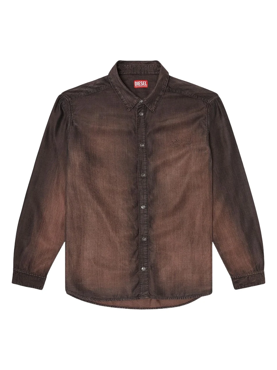 Men's Ombré Button-Front Shirt