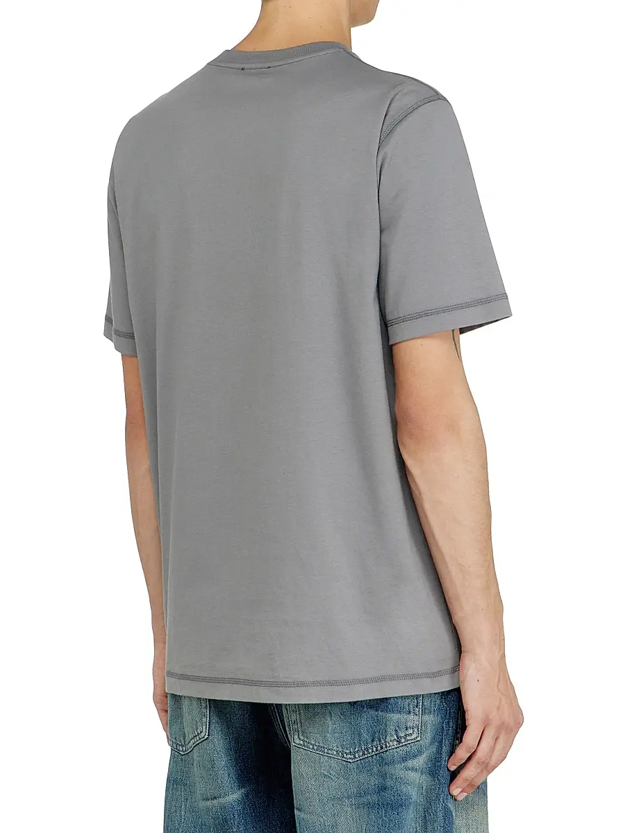 Diesel Men's Logo-Embroidered Cotton Jersey T-Shirt | Thumbnail 4