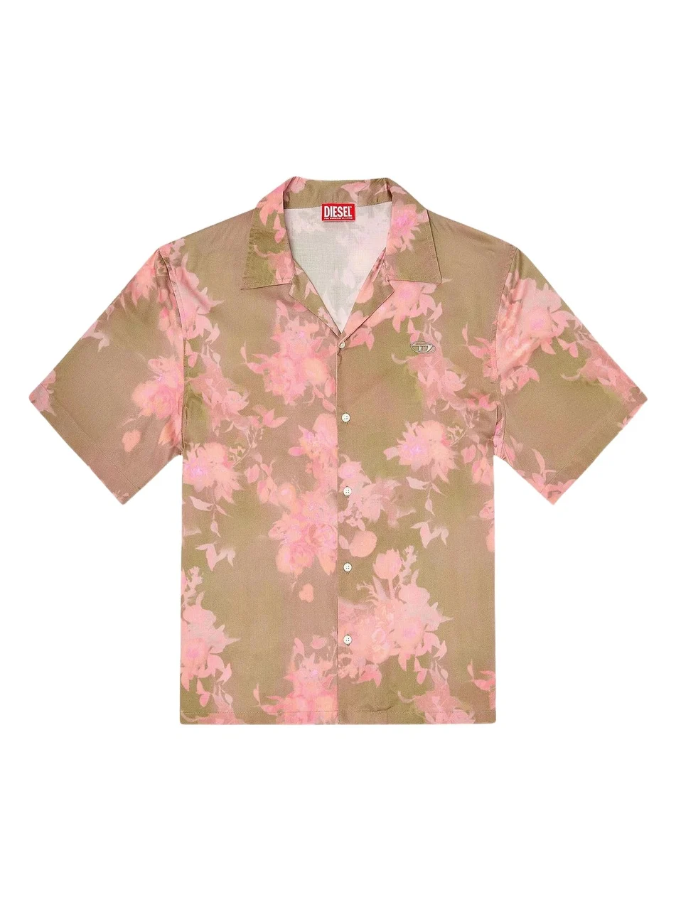Men's Floral Bowling-Style Shirt Men's Floral Bowling-Style Shirt