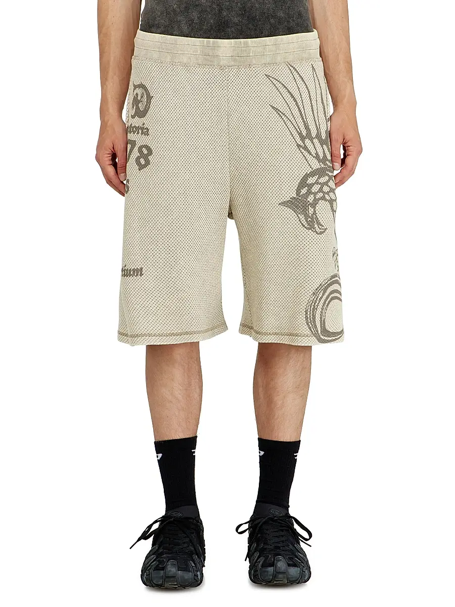Diesel Men's Erry Graphic Cotton-Blend Sweatshorts | Thumbnail 3 Diesel Men's Erry Graphic Cotton-Blend Sweatshorts | Thumbnail 3