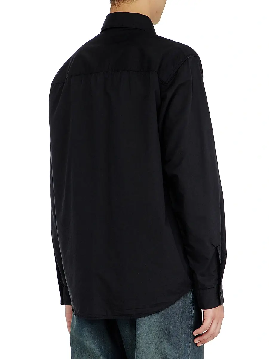 Diesel Men's Embroidered Cotton Overshirt | Thumbnail 4 Diesel Men's Embroidered Cotton Overshirt | Thumbnail 4