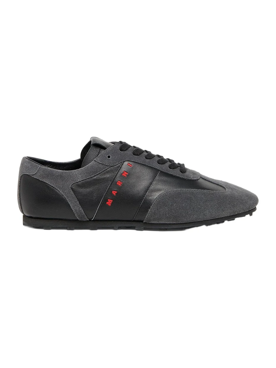 Marni Men's Logo Leather Low-Top Sneakers